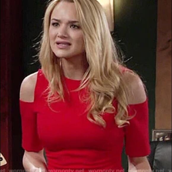 Zara Cut Out Cold Shoulders Holiday Party Shift Midi Dress Red Size Small Xmas - Picture 16 of 16